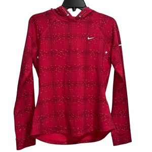 Nike Running Dri-fit PinK Hooded Long Sleeve Athletic Jacket 3M Reflective Sz M